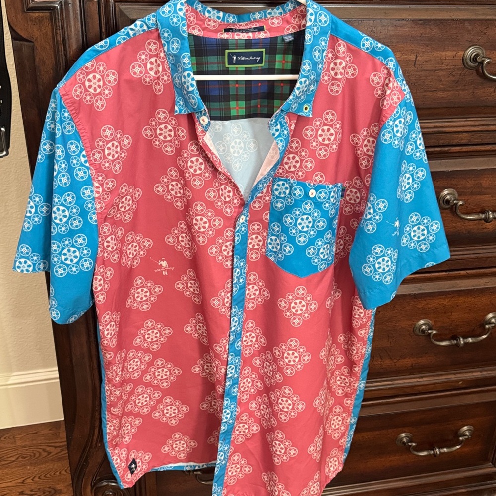 William Murray Mens Movie Reel Polo Golf XXL Performance stretch dry fit